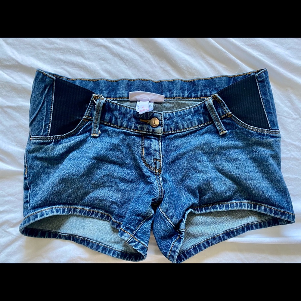Isabel Maternity maternity jean shorts